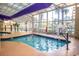 Indoor pool area with basketball hoop and water features at 5300 North Ocean Blvd. # 1405, Myrtle Beach, SC 29577