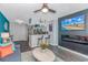 Open concept living room with kitchen and ocean view at 5300 North Ocean Blvd. # 1405, Myrtle Beach, SC 29577