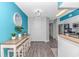 Small dining area with a wooden table and three stools at 5300 North Ocean Blvd. # 1405, Myrtle Beach, SC 29577