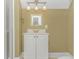 Small bathroom with vanity and single sink at 676 Oxbow Dr., Myrtle Beach, SC 29579
