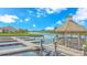 Wooden dock with gazebo offering scenic water views at 676 Oxbow Dr., Myrtle Beach, SC 29579