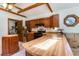Spacious kitchen featuring wood cabinets and a large butcher block island at 336 Piedmont Ave., Myrtle Beach, SC 29577