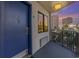 Private balcony with blue door and ocean view at 200 76Th Ave. N # 411, Myrtle Beach, SC 29572