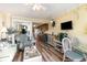 Living room, dining area, and kitchen view at 200 76Th Ave. N # 411, Myrtle Beach, SC 29572