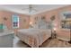 Beach-themed bedroom with a queen bed and light wood floors at 504 13Th Ave. S, North Myrtle Beach, SC 29582