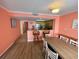 Bright dining area with kitchen views and seating for six at 7100 Ocean Blvd. N # 919, Myrtle Beach, SC 29572