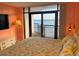 Main bedroom with ocean view and king-size bed at 7100 Ocean Blvd. N # 919, Myrtle Beach, SC 29572