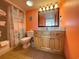 Bathroom with vanity, shower, and beachy decor at 7100 Ocean Blvd. N # 919, Myrtle Beach, SC 29572