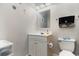 Clean bathroom with white vanity, toilet and shower bathtub at 332 Kiskadee Loop # L, Conway, SC 29526