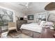 Bedroom with a queen bed, dresser, and window seat at 118 Salt Marsh Circle # 25-I, Pawleys Island, SC 29585