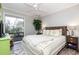 Bright bedroom with a ceiling fan and plenty of natural light at 118 Salt Marsh Circle # 25-I, Pawleys Island, SC 29585