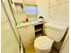 Small bathroom with toilet, sink, and shower/tub combination at 6001 - M26 S Kings Hwy., Myrtle Beach, SC 29575