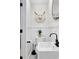 Clean and modern bathroom with white sink and toilet at 3801 N Ocean Blvd., North Myrtle Beach, SC 29582