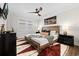 King bedroom with wood bed frame and stylish decor at 3801 N Ocean Blvd., North Myrtle Beach, SC 29582