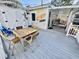 Relaxing outdoor deck with table, chairs, and shed at 6001 - 1781 S Kings Hwy., Myrtle Beach, SC 29575