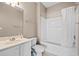 Clean bathroom with a tub shower combination, toilet and vanity at 336 Kiskadee Loop # B, Conway, SC 29526