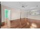 Living room with hardwood floors and access to other rooms at 336 Kiskadee Loop # B, Conway, SC 29526