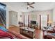 Open living room with hardwood floors and comfortable seating at 154 Terracina Circle, Myrtle Beach, SC 29588