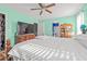 Large bedroom with a queen bed, dresser, and ensuite bathroom at 154 Terracina Circle, Myrtle Beach, SC 29588