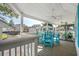 Relaxing back porch with water view and colorful seating at 6001-7038 S Kings Hwy., Myrtle Beach, SC 29575