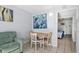 Small dining area with table and chairs, bedroom access at 1600 S Ocean Blvd. # 346, Myrtle Beach, SC 29577