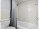 Simple bathroom with shower/tub and white tile at 1600 S Ocean Blvd. # 346, Myrtle Beach, SC 29577