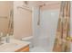 Clean bathroom with shower, toilet, and single vanity at 5804 Longwood Dr. # 203, Murrells Inlet, SC 29576