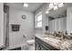 Clean bathroom featuring granite countertop and shower at 829 44Th Ave. N, Myrtle Beach, SC 29577