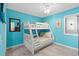Bedroom with a twin-over-twin bunk bed, perfect for  at 5601 N Ocean Blvd. # C-202, Myrtle Beach, SC 29577