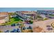 Aerial view of the property, showing building, parking, and oceanfront location at 5601 N Ocean Blvd. # C-202, Myrtle Beach, SC 29577