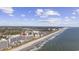 Aerial view of beachfront property, showcasing oceanfront location and surrounding buildings at 201 74Th Ave. N # 2749/50, Myrtle Beach, SC 29572