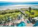Aerial perspective showing pool, beach, and lawn area at 6804 N Ocean Blvd. # 627, Myrtle Beach, SC 29572