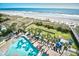 Aerial view showcases pool, grounds, and beach access at 6804 N Ocean Blvd. # 627, Myrtle Beach, SC 29572