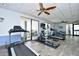 Well-equipped fitness center with treadmills, elliptical machines, and weight equipment at 6804 N Ocean Blvd. # 627, Myrtle Beach, SC 29572