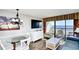 Living room with ocean view, TV, and comfortable seating at 6804 N Ocean Blvd. # 627, Myrtle Beach, SC 29572