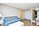 Living room with sleeper sofa and access to other rooms at 6804 N Ocean Blvd. # 627, Myrtle Beach, SC 29572