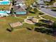 Aerial view of a community playground and pool area at 7048 Watercress St, Myrtle Beach, SC 29579