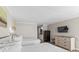 Comfortable bedroom with two double beds and a small kitchenette at 9550 Shore Dr. # 1202, Myrtle Beach, SC 29572