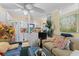 Living room with open kitchen and comfortable seating area at 2001 S Ocean Blvd. # 1005, Myrtle Beach, SC 29577