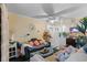 Cozy living room with comfy seating and open kitchen concept at 2001 S Ocean Blvd. # 1005, Myrtle Beach, SC 29577