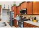 Well-equipped kitchen with stainless steel appliances and ample cabinetry at 544 Running Deer Trail, Myrtle Beach, SC 29588