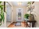 Home entry featuring hardwood floors and stained glass door at 544 Running Deer Trail, Myrtle Beach, SC 29588