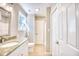 Updated bathroom with granite countertop, new vanity, and tile flooring at 615 1St Ave. N, Surfside Beach, SC 29575
