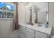 Double vanity bathroom with modern fixtures and window at 300 Golan Circle # C, Myrtle Beach, SC 29579
