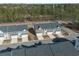 Aerial view of townhouses, showing community layout and landscaping at 300 Golan Circle # C, Myrtle Beach, SC 29579