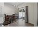 Dining area with table and chairs near sliding glass door at 300 Golan Circle # C, Myrtle Beach, SC 29579