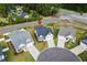 Aerial view showcasing a house's location in a residential area at 508 Shellbark Dr., Longs, SC 29568
