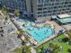Lazy river style pool with plenty of lounge chairs at 205 N 74Th Ave. N # 1106, Myrtle Beach, SC 29572