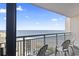 Balcony with ocean view and chairs at 205 N 74Th Ave. N # 1106, Myrtle Beach, SC 29572