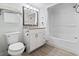 Clean bathroom with a shower/tub combo and granite vanity at 205 N 74Th Ave. N # 1106, Myrtle Beach, SC 29572